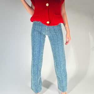 Shiny Blue Chic Pants